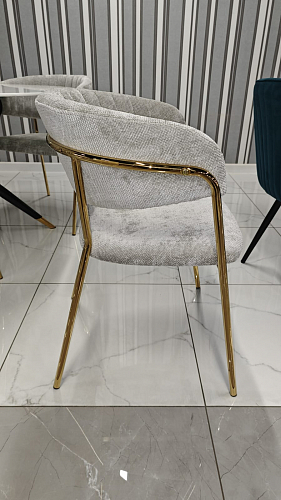 Стул на металлокаркасе Kamelia green / gold из шоурума 8